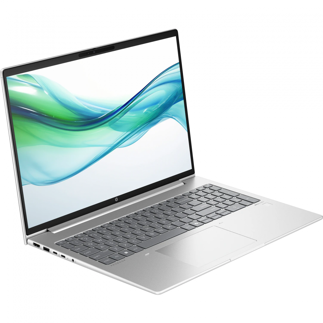 Laptop HP ProBook 460 G11 cu procesor Intel Core U7-155U 12-Core (1.7GHz, up to 4.8GHz, 12MB), 16.0 inch WUXGA, Intel Graphics, 16GB DDR5, SSD, 512GB Pcle NVMe, Free DOS, Silver, 3yw (A23BCEA)