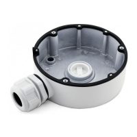 Doza de legatura pentru camera de supraveghere Hikvision White  DS- 1280ZJ-DM8; carcasa din aluminiu; dimensiuni: Φ126.7 mm × 35 mm (4.99" × 1.38");greutate: Approx.: 210 g. (DS-1280ZJ-DM8)