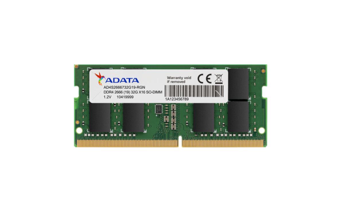 Memorie RAM notebook Adata, SODIMM, DDR4, 16GB, CL19, 2666Mhz (AD4S266616G19-SGN)