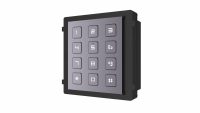 Modul de extensie videointerfon cu tastatura Hikvision DS-KD-KP; permite formarea codului de apartament sau a codului de acces; montajaplicat sau ingropat (accesoriile de montaj nu sunt incluse); iluminarepe timp de noapte; Protectie: IP65, IK7; Dimensiuni: 98.5 mm × 100 mm ×34.2 mm; Temperatura de (DS-KD-KP)