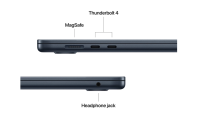 MacBook Air 13.6" Retina/Apple M4 (CPU 10-core, GPU 8-core, Neural Engine 16-core)/16GB/256GB - Midnight - INT KB (2025) 30W USB‑C (MW123RO/A)