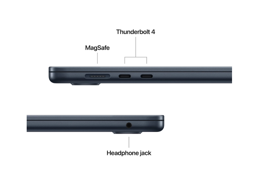 MacBook Air 13.6" Retina/Apple M4 (CPU 10-core, GPU 8-core, Neural Engine 16-core)/16GB/256GB - Midnight - INT KB (2025) 30W USB‑C (MW123RO/A)