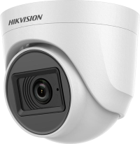 Camera de supraveghere Turret 5MP Audio Indoor Hikvision DS-2CE76H0T- ITPFS(2.8MM), lentila fixa 2.8mm, iluminare min: 0.01 Lux@(F2.0, AGC ON), 0 Lux cu IR: 20m, iesire TVI/AHD/CVI/CVBS, alimentare: 12 VDC ± 25%, protectie: IP67, dimensiuni: Φ 84.6 mm × 78.9 mm, greutate: 140.5g, temperatura de (DS-2CE76H0T-ITPFS(2.8MM))