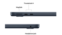 MacBook Air 13.6" Retina/Apple M4 (CPU 10-core, GPU 10-core, Neural Engine 16-core)/16GB/512GB - Midnight - INT KB (2025) 35W USB‑C (MW133RO/A)