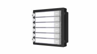 Modul de extensie videinterfon cu sase butoane de apelare Hikvision DS-KD-KK; montaj aplicat sau ingropat (acesoriile de montaj nu s untincluse), customizare afisare nume; iluminare pe timp de noapte;Conectare RS-485, 1 x Input; 1 x Output; Protectie: IP 65; Dimensiuni;Dimensiuni: 98.21 mm × 100.21 (DS-KD-KK)