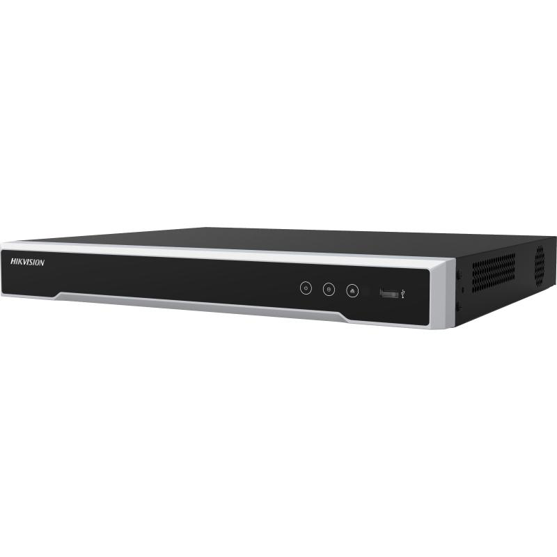 NVR Hikvision 16 canale DS-7616NI-M2, 2-ch@32 MP (30 fps)+2-ch@ 8MP(30fps)/10-ch@8 MP (30 fps)/20-ch@4 MP (30 fps)/40-ch@1080p (30 fps), iesiri: HDMI/VGA, BNC, H.265+/H.265/H.264+/H.264, 2x SATA max 16TB, alimentare: 12 VDC, 3.33 A, dimensiuni: 385 × 315× 52 mm, greutate: 3kg. (DS-7616NI-M2)