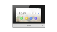 Monitor videointerfon Hikvision DS-KH6320Y-WTE2, 2 fire, 4 7-inch IPS touch screen, rezolutie: 1024 × 600, TFT, fara butoane, temperatura de functionare: -10 °C to 50 °C (DS-KH6320Y-WTE2)