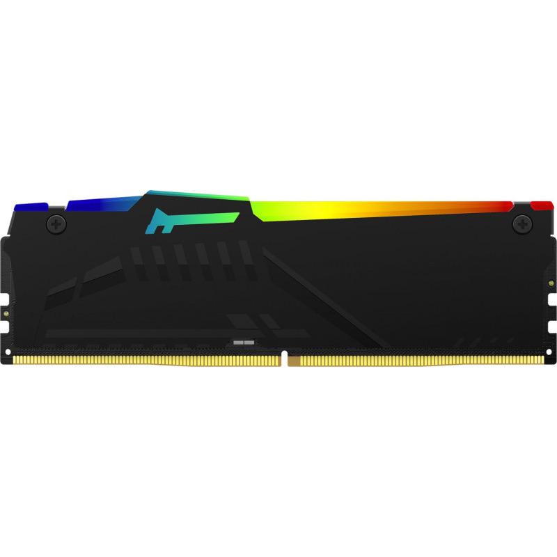 Memorie RAM Kingston DDR5 32GB 5200MHz CL40 1.25V Dual Channl Kit Fury Beast Black RGB XMP (KF552C40BBAK2-32)
