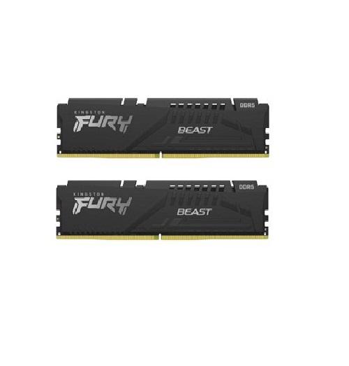 Memorie RAM Kingston DDR5 32GB 5200Mhz CL40 1.25V Dual Channel Kit Fury Beast Black XMP (KF552C40BBK2-32)