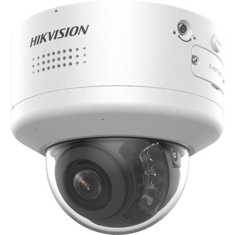 Camera de supraveghere IP Dome 4MP Hikvision DS-2CD2746G2H- IPTRZS2U/SL(2.8-12MM), lentila varifocala: 2.8-12mm, iluminare: Color: 0.0008 Lux @ (F1.2, AGC ON),B/W: 0 Lux cu IR: 40m, microfon incorporat, difuzor incorporat, interfata audio: 1/1, alarma: 1/1, slot card de memorie (DS-2CD2746G2H-IPTRZS2U/SL(2.8-12MM))