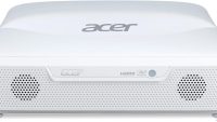 Videoproiector Acer L812, Laser UST 4K UHD (3,840 x 2,160) resolution with TI XPR, 8.3 megapixel on screen, 4.000 lumeni/ 3.200 lumeni Ecomode, 16:9/ 4:3, 2.000.000:1, dimensiune maxima imagine 150", distanta de proiectie 0.059m ~ 0.464m, boxe 2* 10W, Bluetooth Wireless Audio (V 4.2, BT Out) (MR.JUZ11.001)