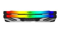 Memorie RAM Kingston DDR5 32GB 8000Mhz CL38 1.45V Dual Channel Kit Fury Renegade Silver/Black RGB XMP (KF580C38RSAK2-32)