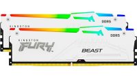Memorie RAM Kingston DDR5 32GB 6800Mhz CL34 1.4V Fury Beast White RGB EXPO (KF568C34BWEAK2-32)