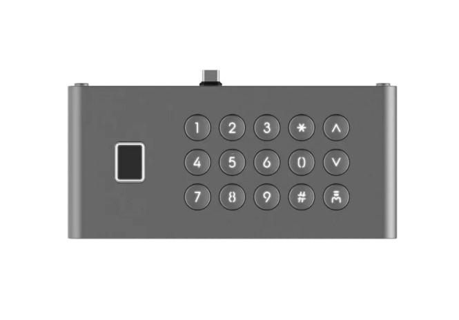 Modul cu tastatura si cititor de amprenta pentru videointerfonul Hikvision KD9633 , capacity fingerprint 5000, 1 USB type-C, only connect to KD9633, Button 15 keypad, Protective level IP65 & IK07, Working: temperature:-30° C to 60°, Dimensions:74 mm x 159.2 mm x 29.2 mm, Weight 0.31 kg. (DS-KDM9633-FKP)