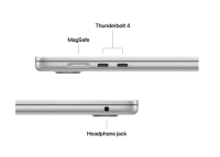 MacBook Air 15.3" Retina/Apple M4 (CPU 10- core, GPU 10- core, Neural Engine 16- core)/16GB/256GB - silver - INT KB (2025) (MW1G3RO/A)