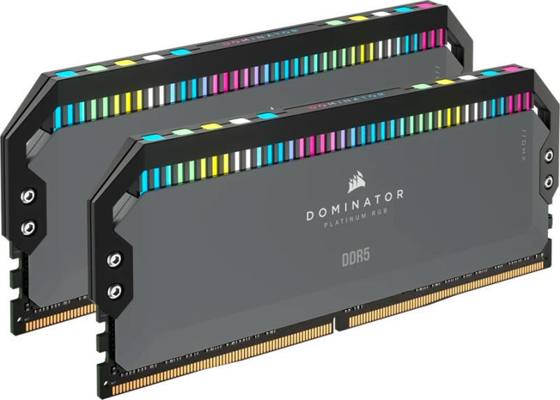Memorie RAM Corsair DOMINATOR RGB 32GB(2x16GB, DDR5 6000 MHZ CL30, 1.40V AMD EXPO COOL GREY (CMT32GX5M2B600Z30K)