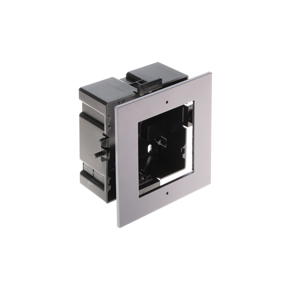 Panou frontal pentru un modul videointerfon modular Hikvision DS-KD- ACF1/S; montare incastrata; material otel inoxidabil, doza de plastic inclusa;dimensiuni: 134mm x 124mm x 4mm; (DS-KD-ACF1/S)