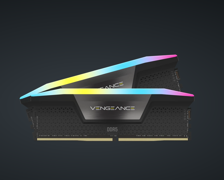 Memorie RAM Corsair Vengeance RGB 64GB DDR5 5200MHz CL40 Kit of 2 (CMH64GX5M2B5200C40)