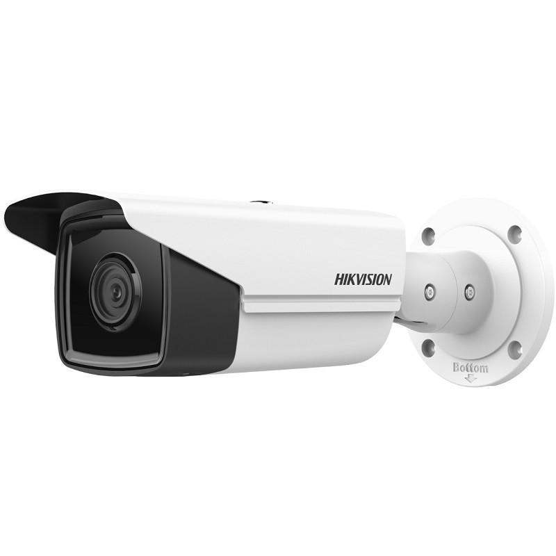 Camera supraveghere Hikvision IP bullet DS-2CD2T43G2-4I(4mm), 4MP, Acusens deep learning algorithms- filtrarea alarmelor false dupa corpul uman si masini, senzor: 1/3″ Progressive Scan CMOS, rezolutie: 2688 × 1520@25fps, iluminare: Color: 0.005 Lux @ (F1.6, AGC ON), 0 Lux cu IR on, lentila: 4mm (DS-2CD2T43G2-4I4)