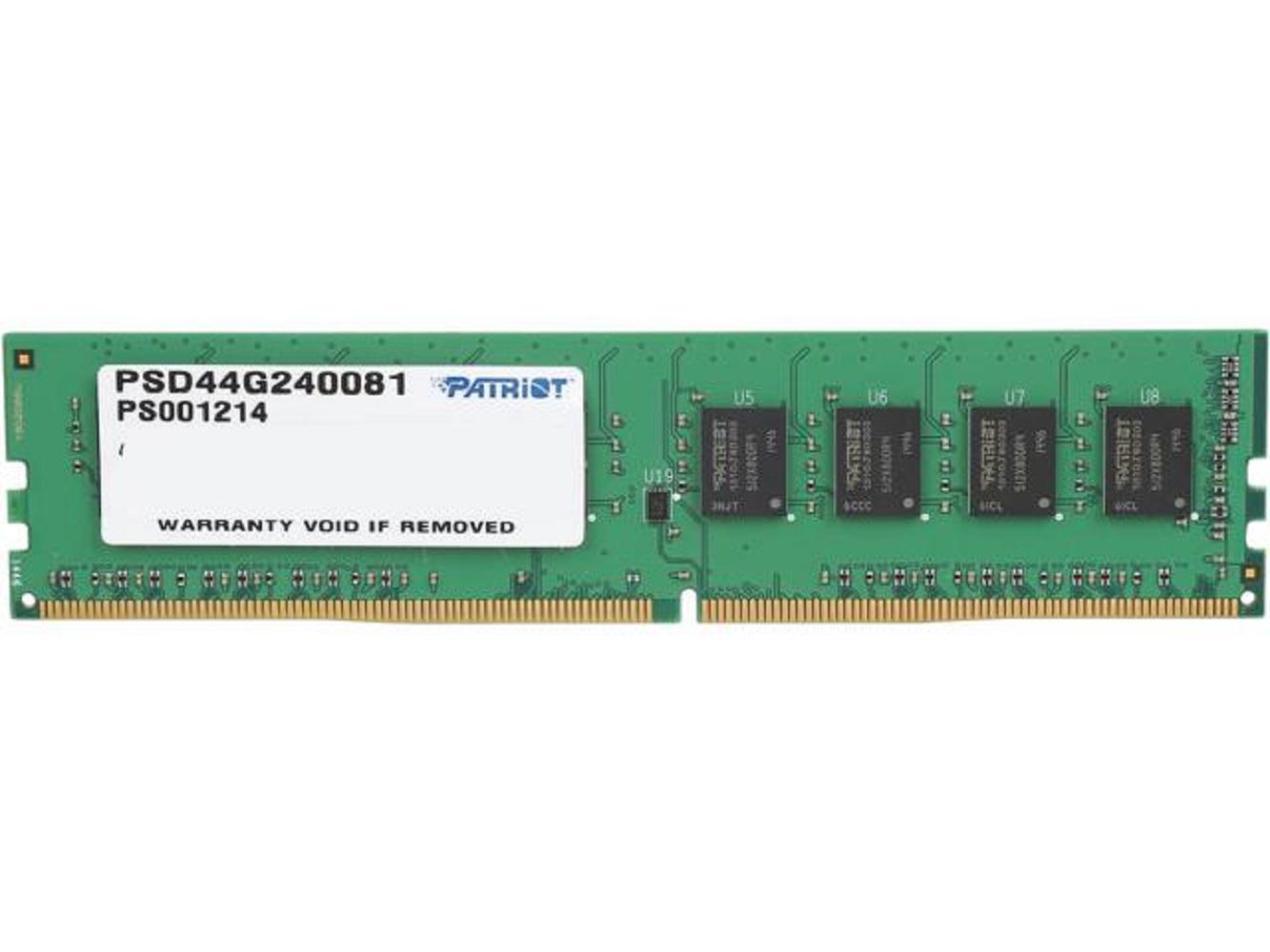 Memorie RAM Patriot DIMM DDR4 4GB 2400MHz CL17 1.2V (PSD44G240081)