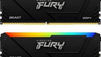 Memorie RAM Kingston DDR4 16GB 3600MHz CL17 1.35V Dual Channel Kit Fury Beast RGB Black XMP (KF436C17BB2AK2/16)