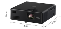 Proiector Epson EF-11 Mini laser projection TV, 3LCD, 1000 lumeni, FHD 1920*1080, 16:9, 2.500.000:1, laser, dimensiune maxima imagine 150", USB 2.0 Type A, USB 2.0 Type B, HDMI 1.4, Miracast, Stereo mini jack audio out, Kensington lock, boxa 2W inclusa, Screen Mirroring, greutate 1.2 kg, 22-27 dB (V11HA23040)