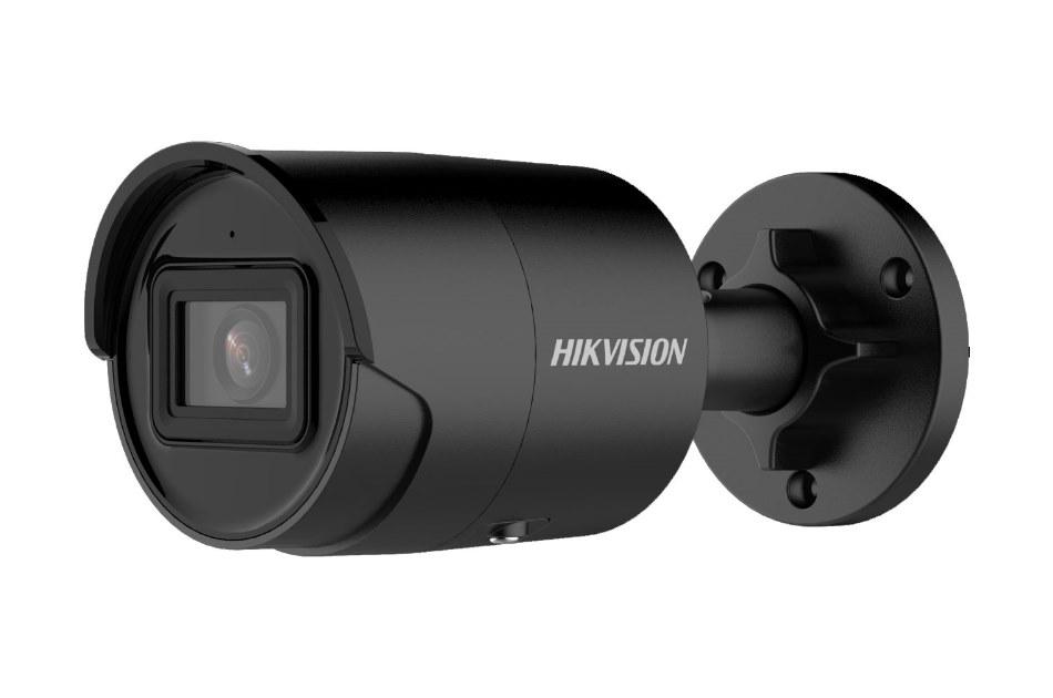 Camera supraveghere Hikvision IP bullet DS-2CD2043G2-IU(2.8mm)black, 4MP, culoare neagra, Acusens - filtrarea alarmelor false dupa corpul uman si masini, microfon audio incorporat, senzor: 1/3″ Progressive Scan CMOS , rezolutie: 2688 × 1520@30fps, iluminare: Color: 0.005 Lux @ (F1.6, AGC ON), 0 Lux (DS-2CD2043G2-IUB28)