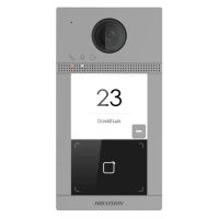 Post de exterior videointerfon IP Hikvision DS-KV8113-WME1(C); WIFI; 1 x buton de apelare( pentru o singura familie- permite apelarea a mai multor monitoare de interior); camera video 2MP True WDR ( unghi vizualizare: Horizontal: 129° Vertical: 75°), vizualizare pe timp de noapte IR maxim 3 metri; (DS-KV8113-WME1(C))