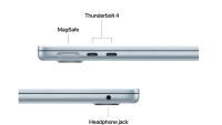 MacBook Air 13.6" Retina/Apple M4 (CPU 10-core, GPU 10-core, Neural Engine 16-core)/16GB/512GB - Sky blue - INT KB (2025) 35W USB‑C (MC6U4RO/A)
