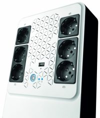UPS Legrand MULTIPLUG 800, 800VA/480W, 6x German standard sockets, USB charger, baterie 1x 12V 7.2Ah, 230V, tehnologie Line interactiv, dimensiuni 190 x 89.5 x 296mm (000000000000310082)