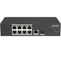 Switch 8 porturi PoE Hikvision DS-3T1310P-SI/HS prezinta 8 × 10/100 Mbps PoE port,1 × 1 Gbps RJ45 port,1 × 1 Gbps fiber optical port, RJ45 ort,full duplex,MDIMDI-X adaptive, IEEE 802.3,IEEE 802.3ab,IEEE 802.3u,IEEE 802.3z,IEEE 802.3x,MAC Address Table 16 K,Capacity 5.6 Gbps,4 Mbits,Long Range Ports (DS-3T1310P-SI/HS)