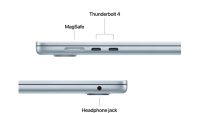 MacBook Air 15.3" Retina/Apple M4 (CPU 10- core, GPU 10- core, Neural Engine 16- core)/24GB/512GB - sky blue - INT KB (2025) (MC7D4RO/A)