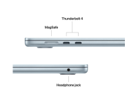 MacBook Air 15.3" Retina/Apple M4 (CPU 10- core, GPU 10- core, Neural Engine 16- core)/24GB/512GB - sky blue - INT KB (2025) (MC7D4RO/A)
