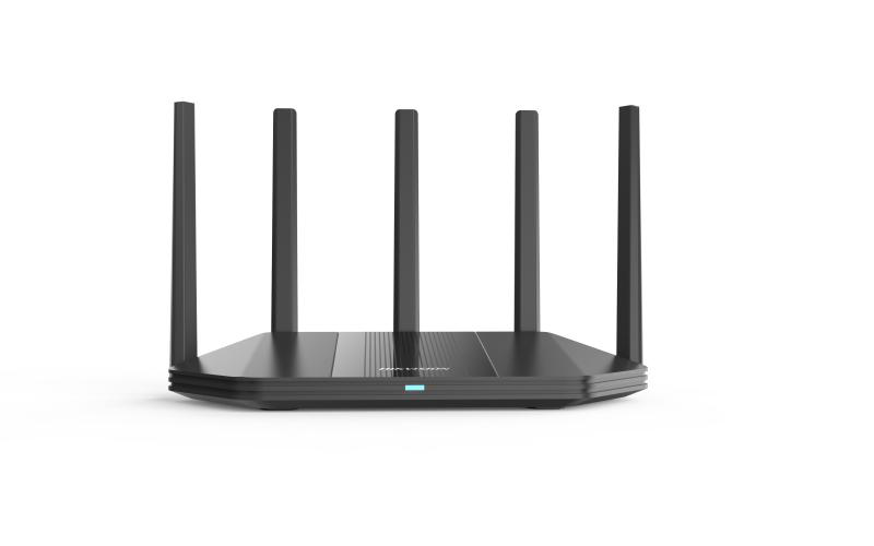 Router wireless Hikvision DS-3WR30X 3000M, 5 antene 5-dBi, dual-band, wireless standard: IEEE 802.11a/n/ac/ax @5GHz; IEEE 802.11b/g/n/ax @ 2.4GHz, interfata: 1 × 10/100/1000 Mbps Adaptive WAN Port 3 × 10/100/1000 Mbps Adaptive LAN Ports, tensiune alimentare: DC 12 V, 1 A, functii: dimensiuni: 281.7 (DS-3WR30X)
