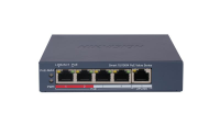 Switch PoE Hikvision DS-3E1105P-EI/M(V2), 4 × 10/100 Mbps PoE port,1 × 10/100 Mbps RJ45 port, Total PoE Power Budget 45W, Support 802.1Q VLAN, capacitate: 1.2 Gbps, alimentare: 54VDC, 0.92A, dimensiuni: 121.1 mm × 27.6 mm × 83.1 mm, greutate: 0.26kg. (DS-3E1105P-EI/M(V2))
