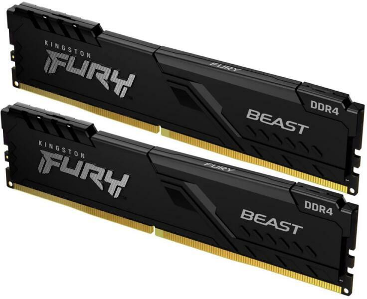 Memorie RAM Kingston DDR4 8GB 3200Mhz CL16 1.35V Dual Channel Kit Fury Beast Black XMP (KF432C16BBK2/8)