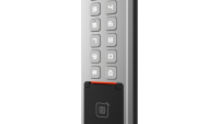 Cititor de proximitate cu tastatura Hikvision DS-K1T805MBFWX, M1 card, RS-485 and Wiegand (W26, W34), network interface, Wi-Fi, alimentare: 12 VDC/1 A, protectie: IP65, IK08, dimensiunii: 57.7 mm × 177 mm × 34.6 mm. (DS-K1T805MBFWX)