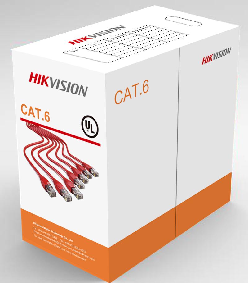 Cablu UTP CAT.6, 305 metri, DS-1LN6-UE-W; Diametru fir: 0.53mm, OFC, CM, CPR, culoare alb; (DS-1LN6-UE-W)