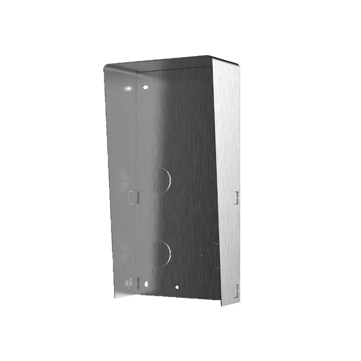 Protectie ploaie pentru 2 module de videointerfon Hikvision DS-KABD8003- RS2/S, material otel inoxidabil, montaj aplicat, dimensiuni: 116.4 × 224 × 58 mm, greutate: 500 g (DS-KABD8003-RS2/S)