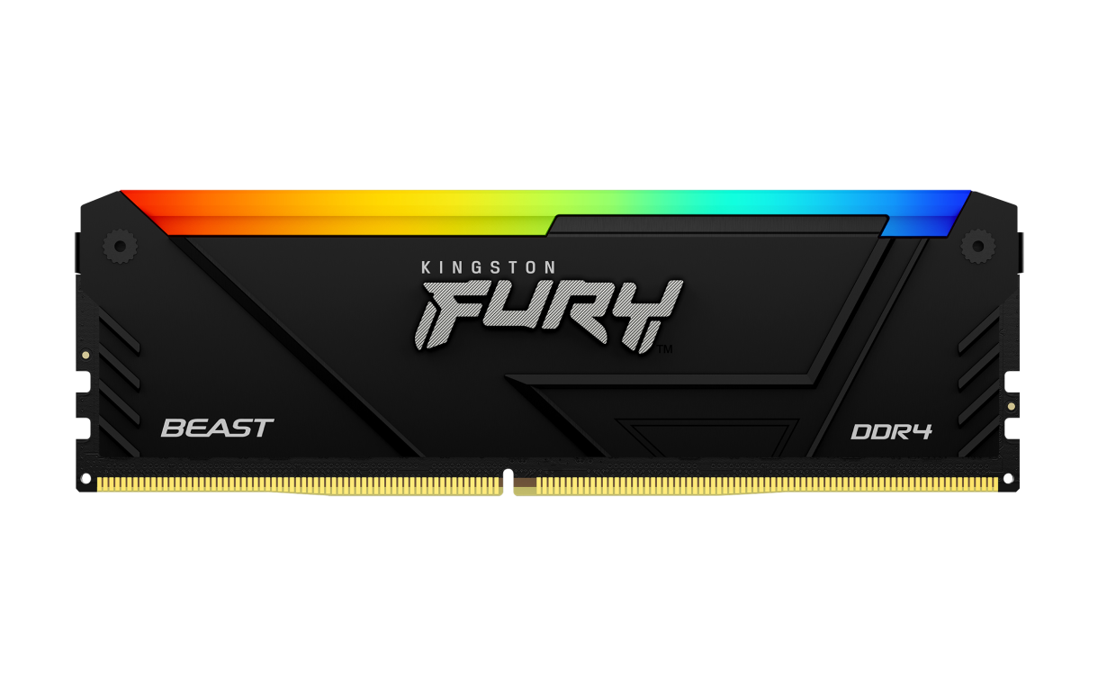 Memorie RAM Kingston DDR4 8GB 3600Mhz CL17 1.35V Fury Beast RGB Black XMP (KF436C17BB2A/8)
