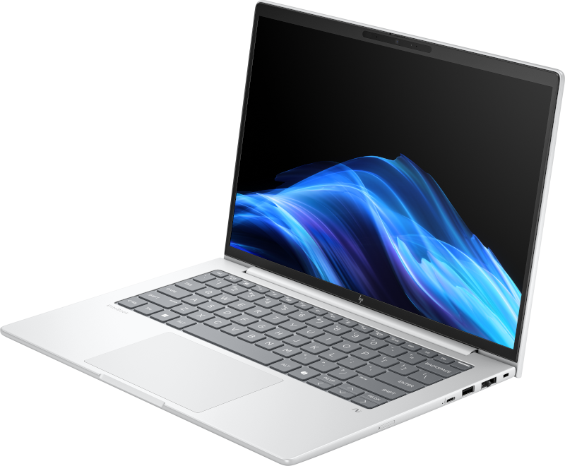Laptop HP EliteBook 8 G1i cu procesor Intel Core Ultra 5 225H 14-core (1.7GHz up to 4.9GHz, 18MB, 13 TOPS), 14.0 inch WUXGA, 16GB DDR5, SSD 512GB PCIe NVMe, Intel Graphics, Windows 11 Pro 64bit, Glacier Silver, 3yw Offsite (AD2Z0ET)