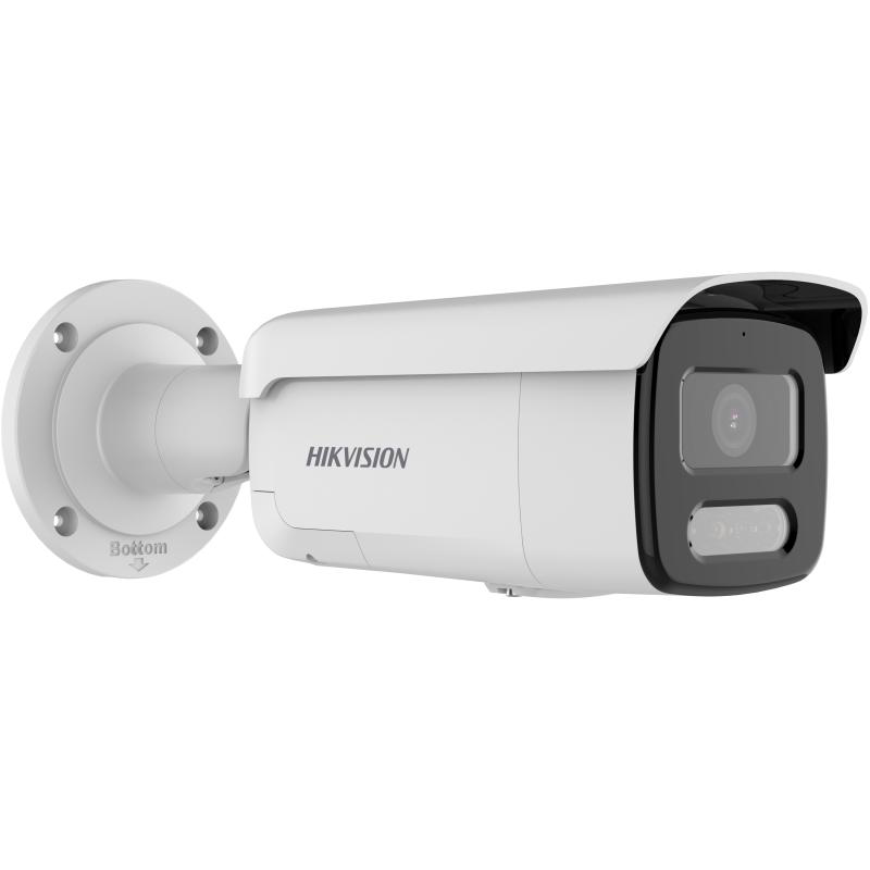 Camera de supraveghere IP Bullet 4MP Hikvision DS-2CD2T47G2H- LISU/SL(4MM)(EF), lentila fixa 4mm, iluminare min: Color: 0.0005 Lux @ (F1.0, AGC ON), 0 Lux cu lumina alba: 60m, IR 60m, microfon incorporat, difuzor incorporat, interfata audio: 1/1, alarma: 1/1, slot card de memorie (DS-2CD2T47G2H-LISU/SL(4MM)(EF))
