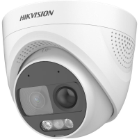 Camera de supraveghere Turret 2MP Hikvision DS-2CE72DF3T-PIRXOS(2.8MM), lentila fixa: 2.8mm, iluminare: 0.0005 Lux @ (F1.0, AGC ON), 0 Lux, lumina alba: 20m, iesire: 1xHD, microfon incorporat, alimentare: 12 VDC ± 25%, max. 9.6 W, protectie: IP67, dimensiuni: Ø 109.82 mm × 93.66 mm, greutate: 396g (DS-2CE72DF3T-PIRXOS(2.8MM))