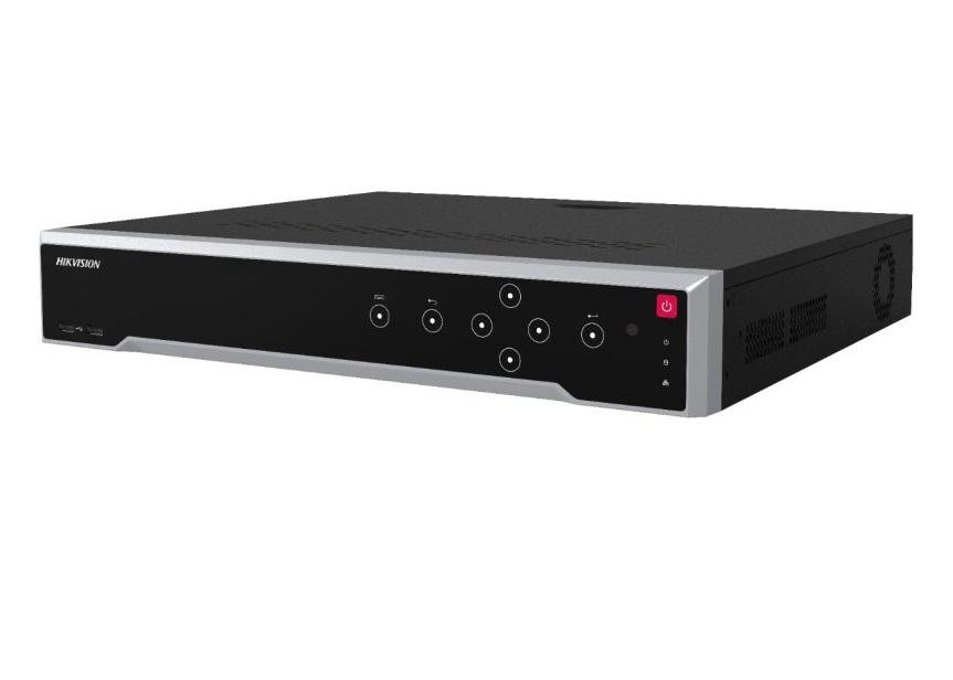 Hikvision NVR DS-7716NI-M4; 16 canale; Rezolutie: pana la 32MP; Iesire video: HDMI1/VGA simultaneous output, HDMI2/VGA independent output; Iesire Audio: 1-ch, RCA (Linear, 1 KΩ),Two-Way Audio; Decoding Format: H.265+/H.265/H.264+/H.264; Dual-Stream Recording;Protocol Retea: TCP/IP, DHCP, IPv4, IPv6 (DS-7716NI-M4)