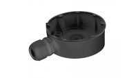 Doza conexiuni Hikvision DS-1280ZJ-DM18( black), culoare neagra, material aliaj de aluminiu, dimensiuni: 141.7 mm × 37 mm × Ø 111 mm, greutate: 1490 g (DS-1280ZJ-DM18B)