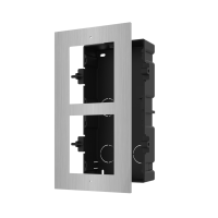 Panou frontal pentru 2 module de videointerfon modular Hikvision DS-KD- ACF2/S; permite conectarea a 2 module de interfon modular; montare incastrata; material otel inoxidabil; doza de plastic inclusa; dimensiuni:236mm x 124mm x 4mm; (DS-KD-ACF2/S)