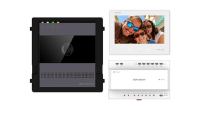 Kit videointercom IP Hikvision DS-KIS704EY/AL; kit-ul contine: 1x DS- KH7300EY-WTE2/WH, 1x DS-KD-ACW1, 1x DS-KD7003EY-IME2/AL, 1x DS- KSD7040EY, 1x 36W DIN RAIL PSU, 1x 32GB TF CARD, caracteristici post exterior: 2MP HD camera, IR, WDR, microfon inclus, difuzor inclus, 1 buton, alimentare: 12 VDC (DS-KIS704EY/AL)