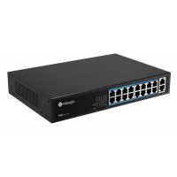 MILESIGHT TECHNOLOGY POE Switch Milesight 16 Porturi POE MS-S0216-GL, Porturi: 16X10/100MbpsPoEports(RJ45) +2X1000Mbps uplink ports, Alimentare: Built- in switching power supply AC 100~240 V, 50-60 Hz, 2.5A; Standard POE: IEEE802.3af/at; Buget POE: max. 200W, max 30W per port, Temperatura de functionare:-20℃~55℃; IP30 (MS-S0216-GL)