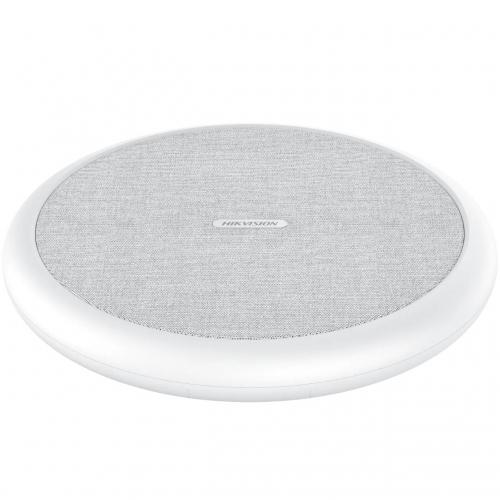 Multi-Mic Array Network Microphone DS-UAC-M1P Supports 32 kHz audio sampling rate for HD sound, In the radius up to 10 m, SNR 90 dB,Dimension Ø 250 mm × 34.5 mm,Weight :740 g, Operating Condition -10 ℃ ～50 ℃. (DS-UAC-M1P)