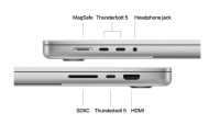 MacBook Pro 16.2"/Apple M4 Pro (CPU 14-core, GPU 20-core, Neural Engine 16-core)/24GB/512GB - Silver - INT KB (MX2T3RO/A)